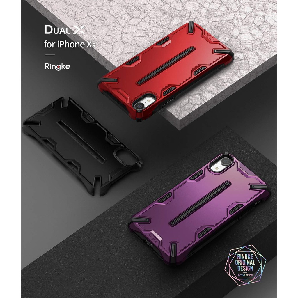 Ringke Dual X Casing For Iphone XR 2018 Mettalic Purple