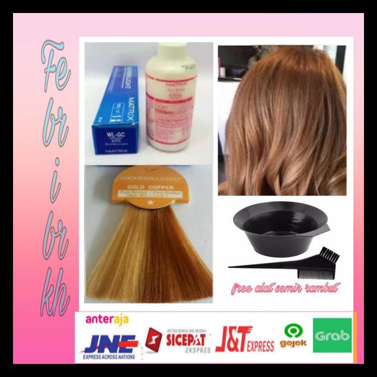 MURAH Cat rambut matrix wonder light gold Copper WL-GC plus oxidant cream