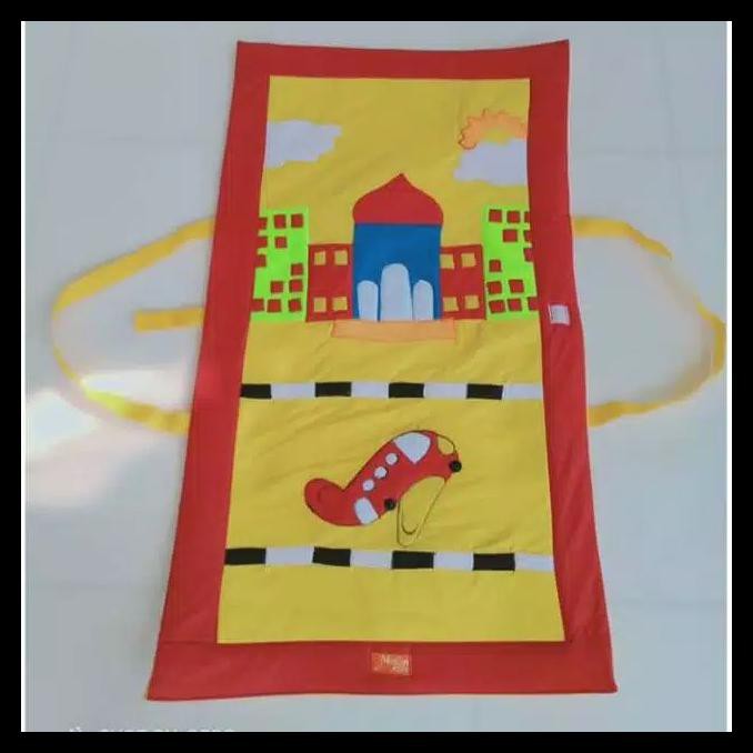 TERMURAH SAJADAH ANAK LAKI LAKI KARAKTER/PERLENGKAPAN IBADAH ANAK - MERAH