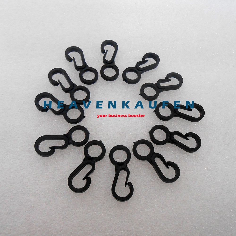 Kait Pengait Gantungan Plastik Untuk Strap Masker Lanyard Dll Panjang 3 cm Lebar Lubang 7 mm Warna Hitam Harga Per Lusin