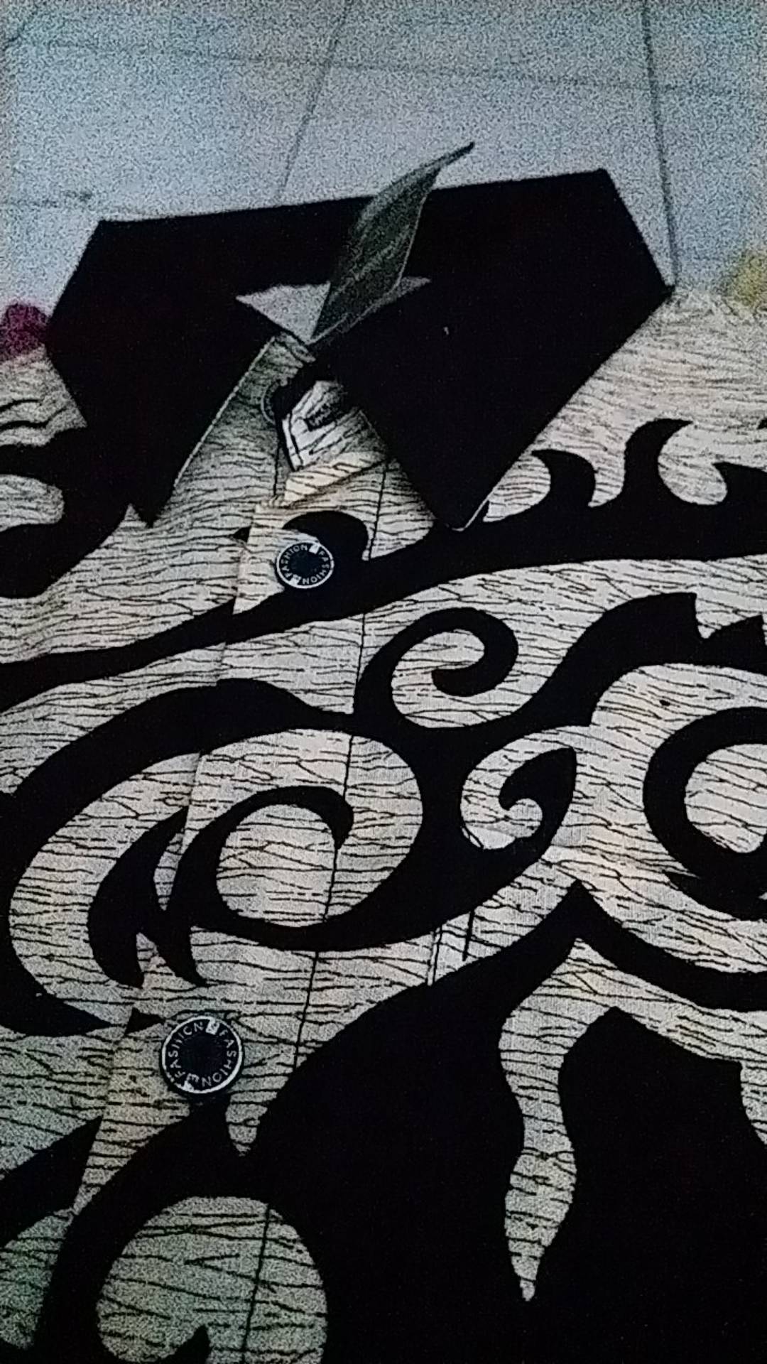 Trolistore Grosir Batik Pria Motif Jahal Batik Hitam Lengan Pendek Baju Batik Atasan Kemeja Batik