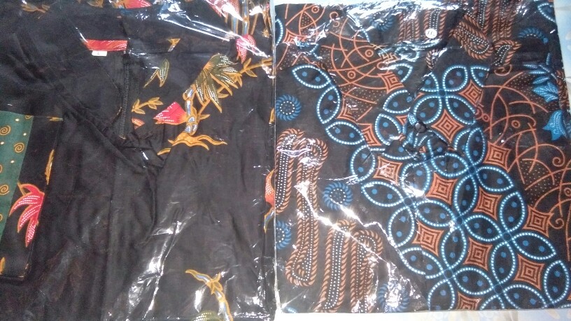 Atasan Batik Couple Seno Biru M L Xl Xxl