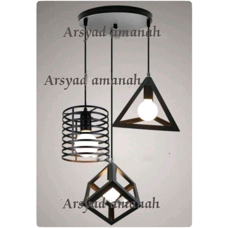 lampu gantung 3in1 model campur