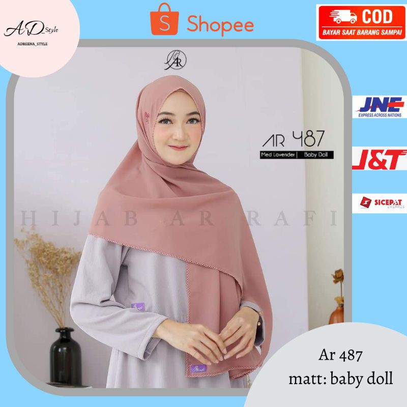 hijab jilbab krudung bergo pashmina kekinian terbaru 2021 Ar Rafi Ar 487 ORI zoya elzatta rabbani