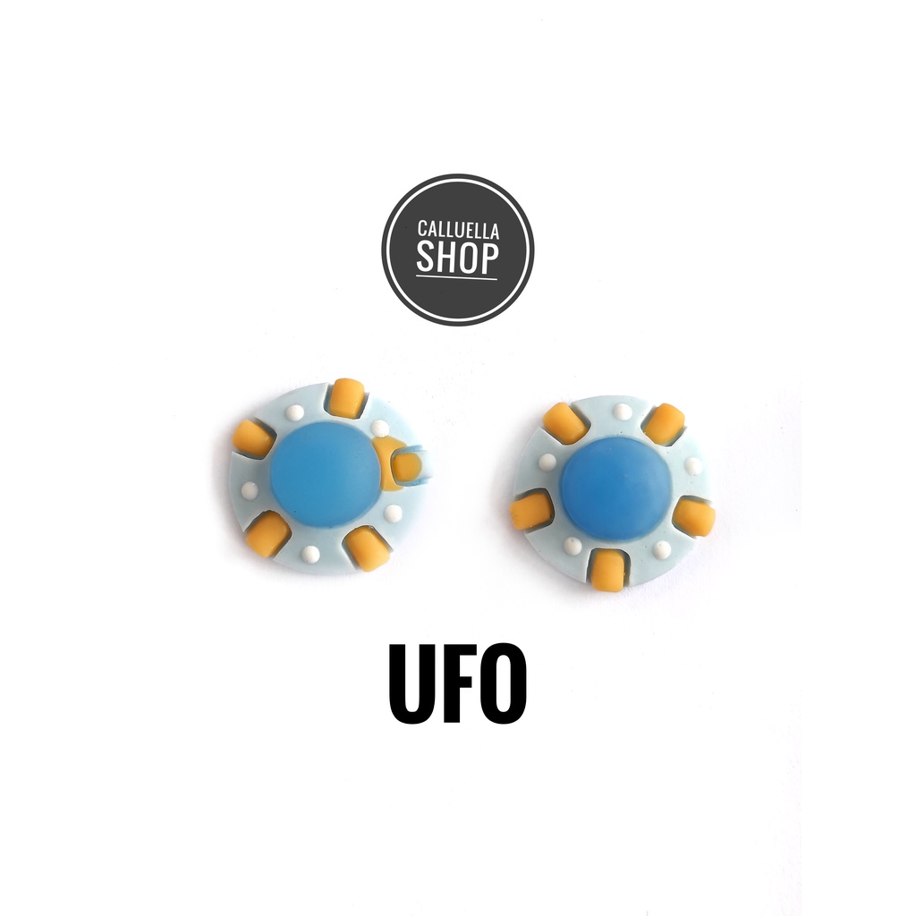 RESIN CLAY TEMPEL MIX MOTIF DAN WARNA MANIK PAREL CINCIN | BAHAN CRAFT CLAY GELANG BROS KALUNG STRAP MASK MASKER PAREL MANIK CRAFT KERAJINAN LUMAJANG FASHION-Clay ufo 1biji