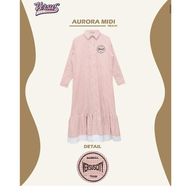 Dress Versus City Aurora Midi Peach