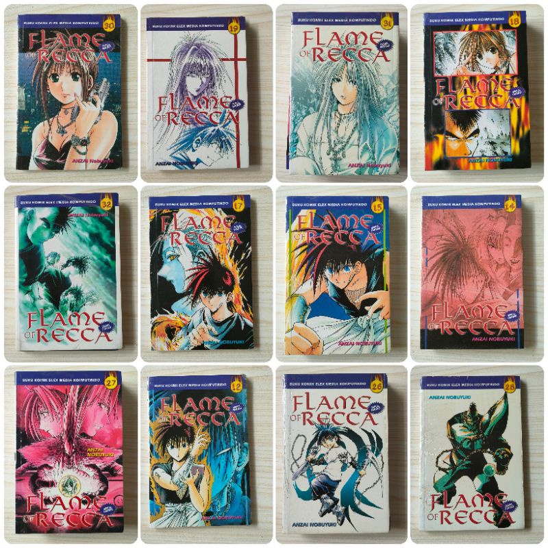 komik flame of recca vol 1,12,14,15,17,18,19,26,27,28,30,31,32