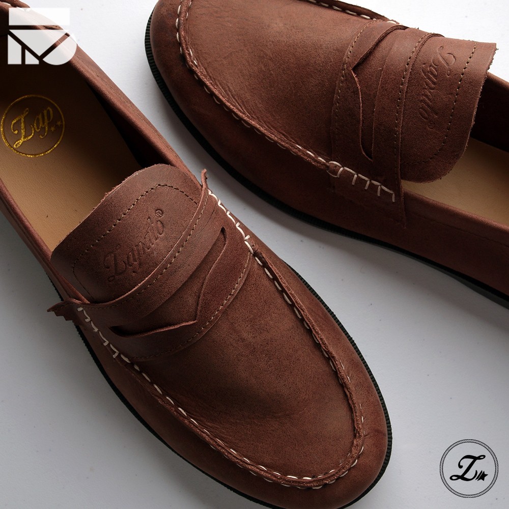 Gustavo Brown | Sepatu Kulit Asli Vintage Klasik Pria Cowok Men Loafers Footwear | FORIND x Zapato