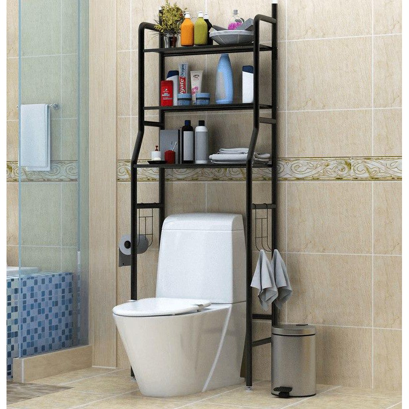 Rak Kamar Mandi D07 Toilet Organizer Tempat Tissue Sabun Kloset 3 Tingkat Serbaguna Standing Rak