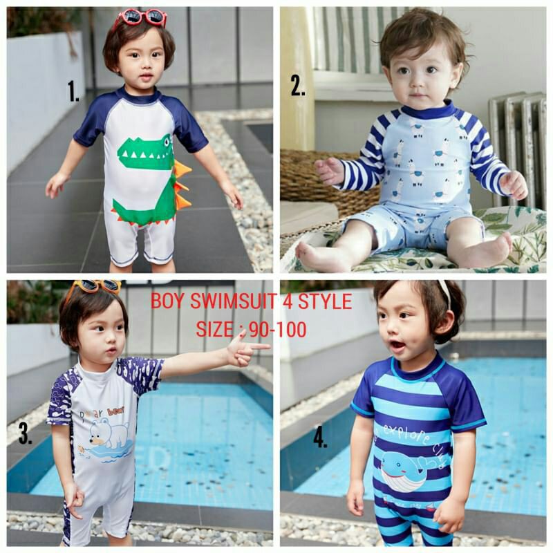 baju renang bayi import/ baju renang anak laki lucu/ swimwear kids baby