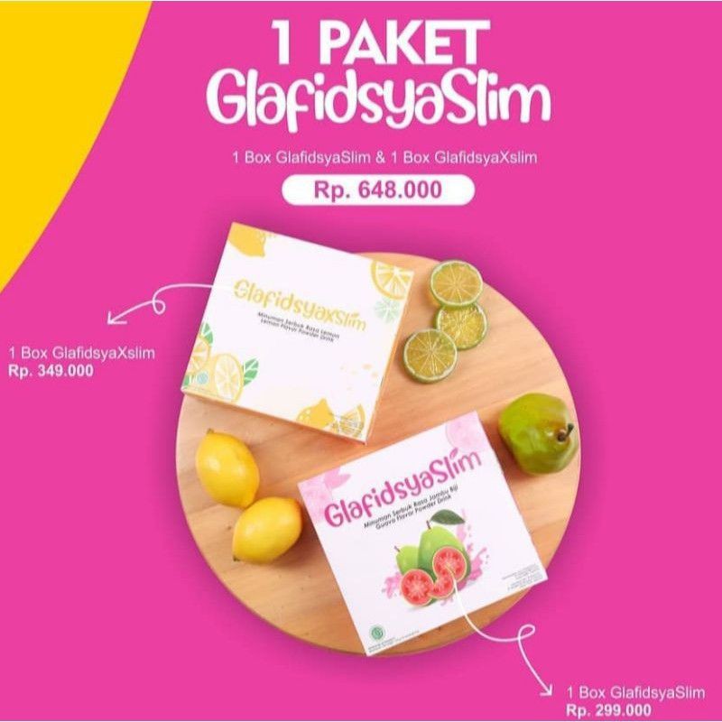 READY BISA COD PAKET GLAFIDSYA SLIM & GLAFIDSYA XSLIM