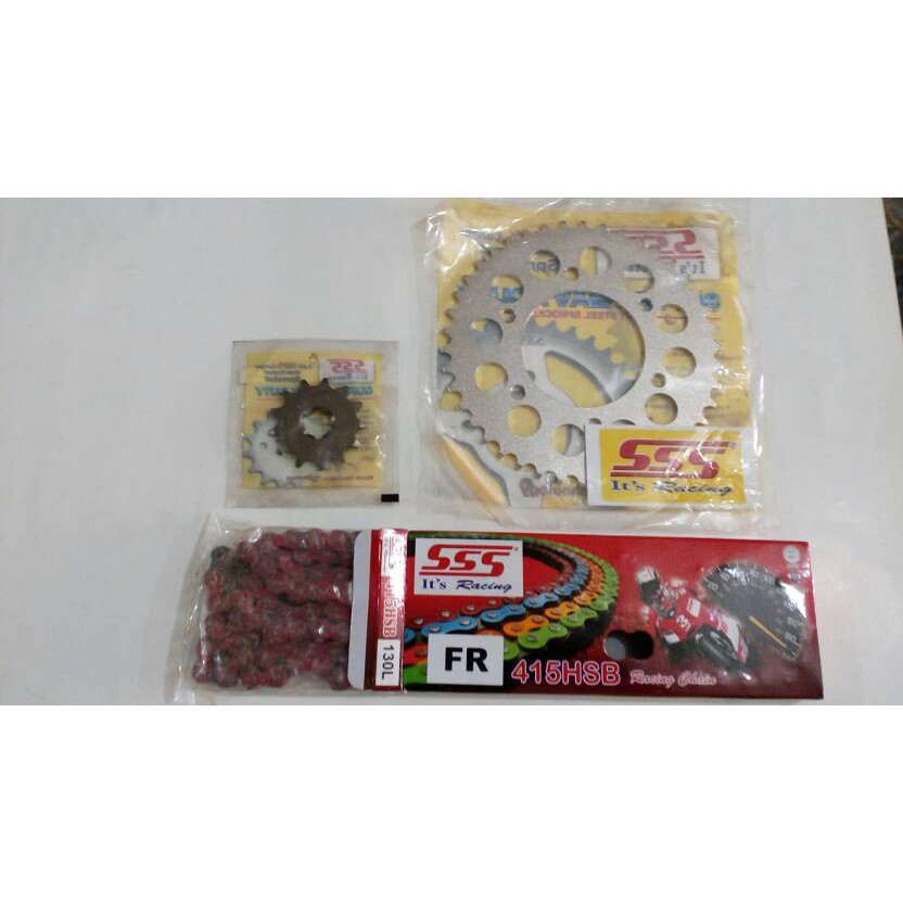 Gir Gear set girset gearset SSS 415 Vixion rantai SSS 415 hijau