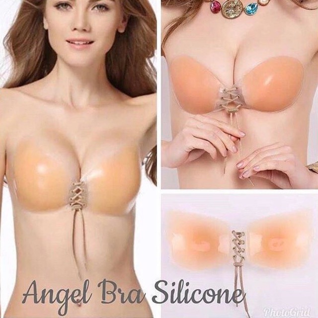 Angel Bra Silicone Push Up Bra Silicon Tali Serut BEACHKINI