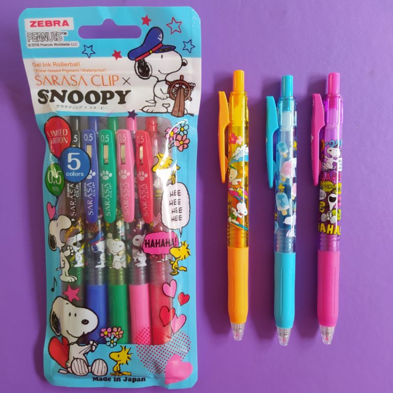 

Pulpen Zebra Sarasa Snoopy Limited Edition