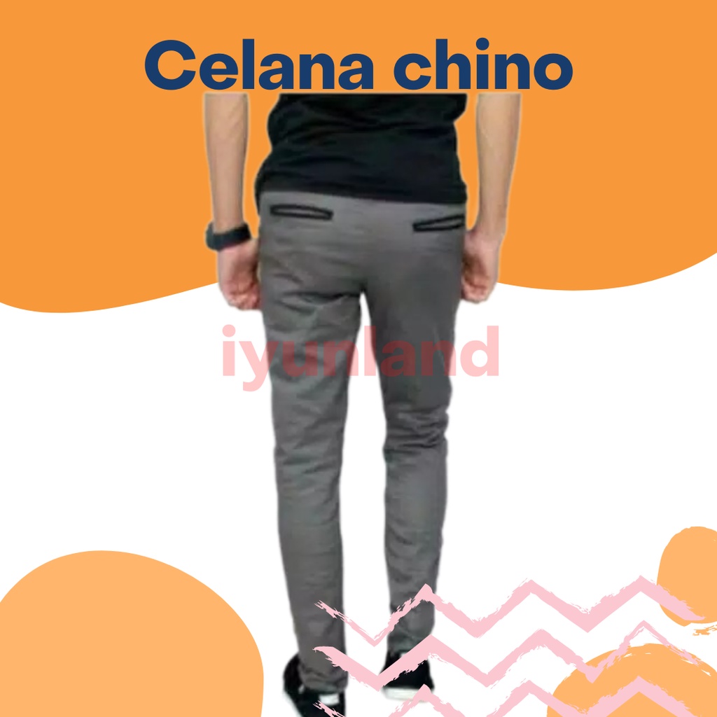 Celana Panjang chino Abu , chino Pants, Chino Slimfit