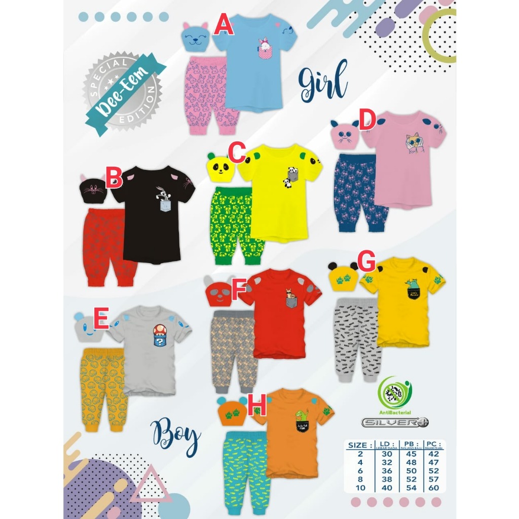 SETELAN ANAK UNISEX SPESIAL EDITION USIA 2-10 TAHUN