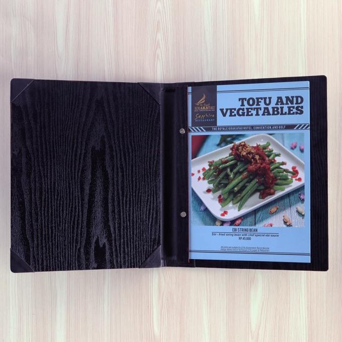 

Ready Stock "Buku Menu Restoran Vinil" - Serat Kayu - Hitam Terlaris