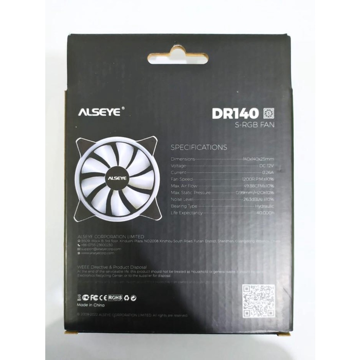 Fan Casing Gaming 14Cm ALSEYE A-14 S-RGB Silent - Fan Case 14cm