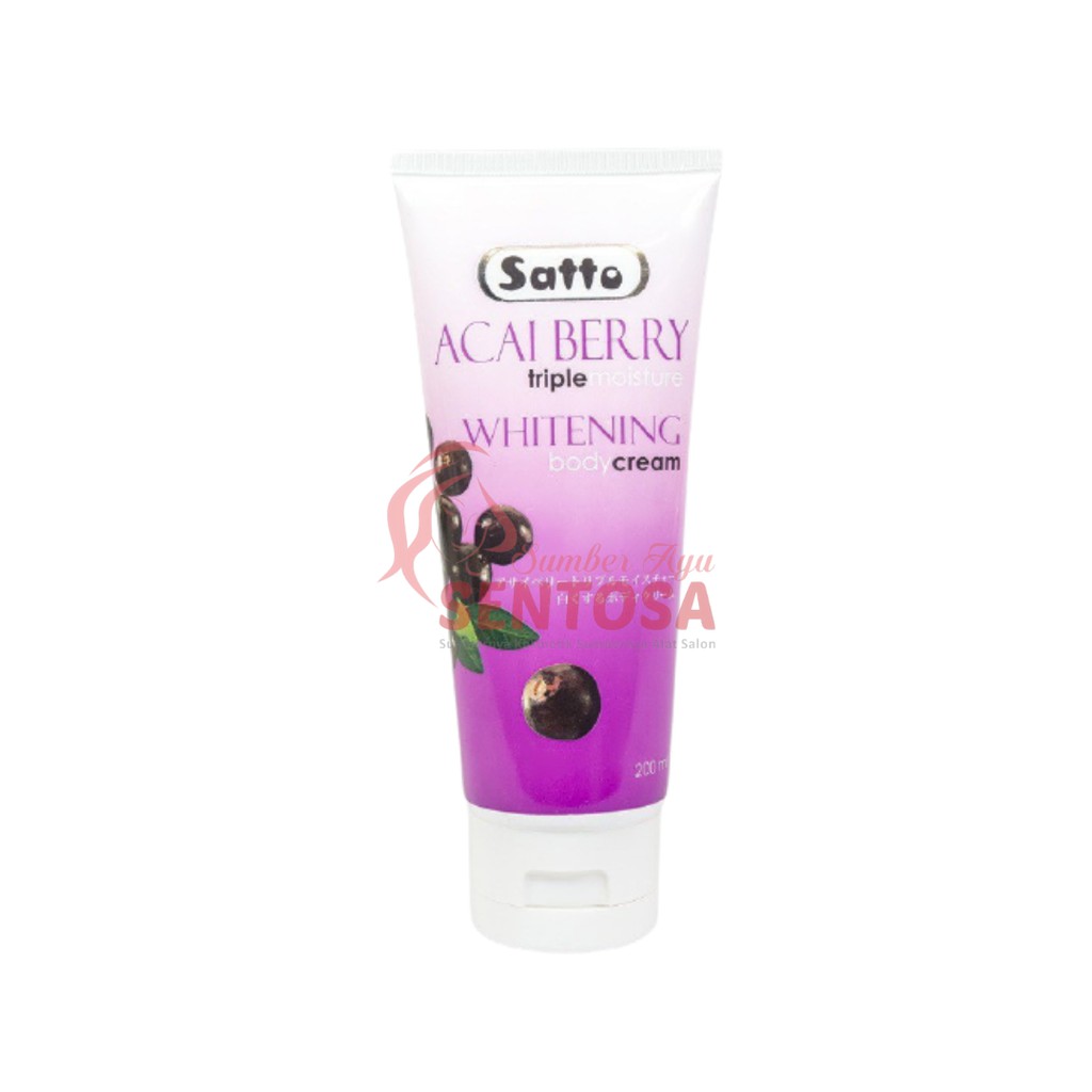 SATTO ACAI BERRY TRIPLE MOISTURE WHITENING BODY CREAM 200ml