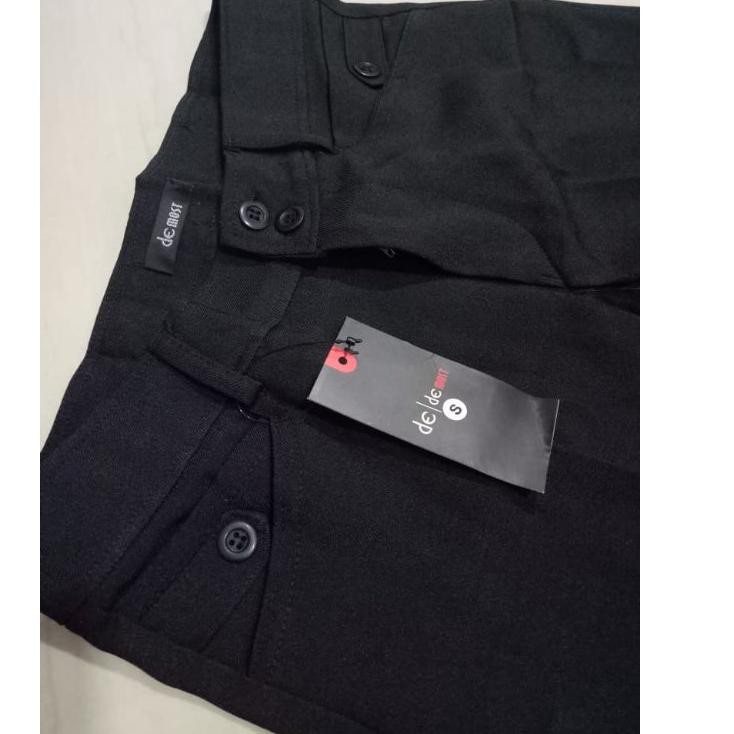 Celana kerja wanita Demost kantong kancing