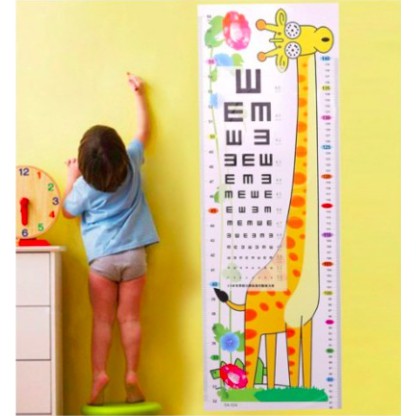Sticker pengukur tinggi badan/Walpaper sticker tinggi badan jerapah