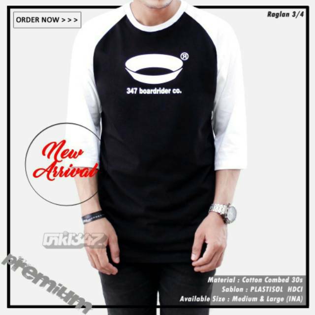 347 T-SHIRT BANDUNG  KAOS REGLAN DISTRO