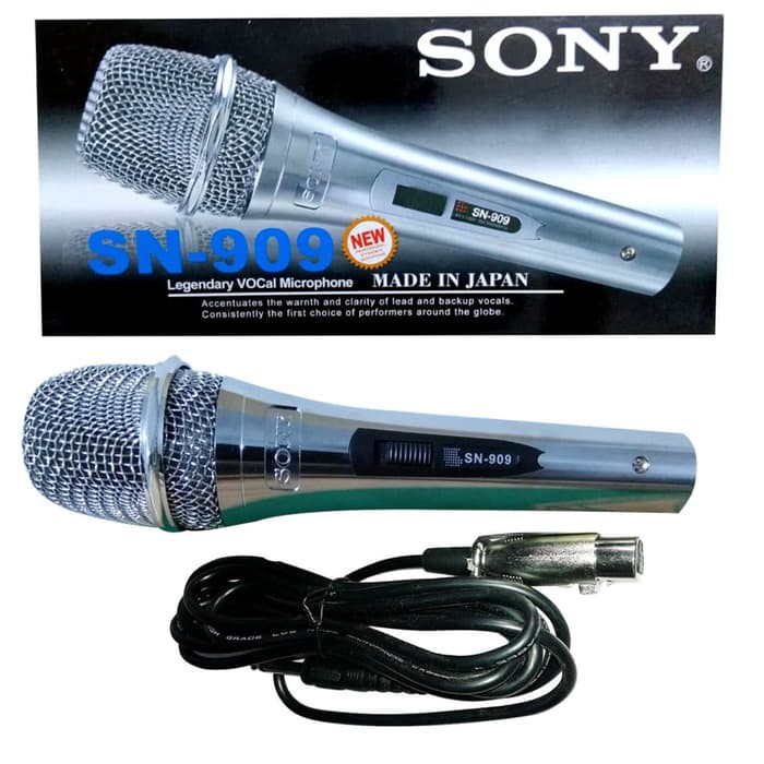 Sony SN-909 Mic  Mikrofon Besi Mic Kabel Kwalitas TOP