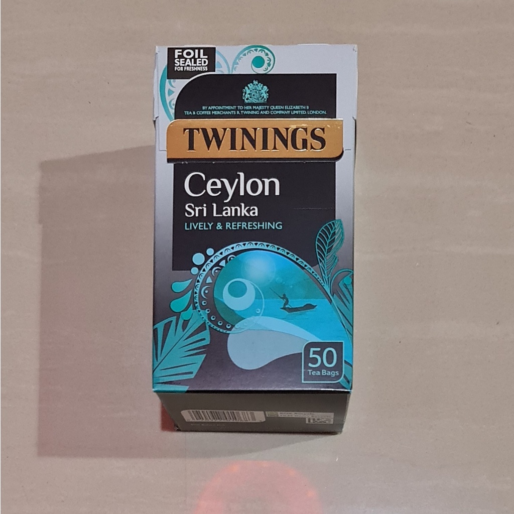 Twinings Black Tea Ceylon Sri Lanka Lively &amp; Refreshing 50 x 2.5 Gram