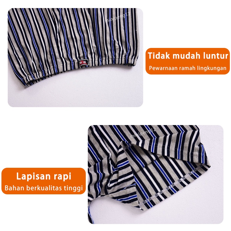 CELANA PENDEK bernapas bergaris PRIA dewasa BOXER Baru [ SALE BANTING HARGA ]