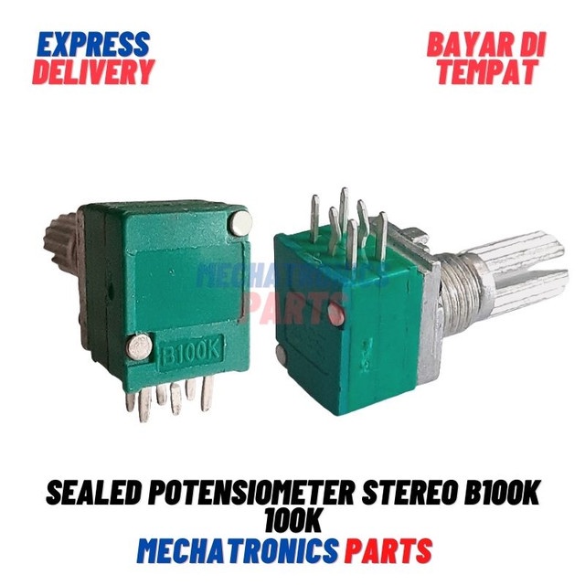 [5784] Sealed Potentiometer Potensiometer potensio Stereo B100K 100K