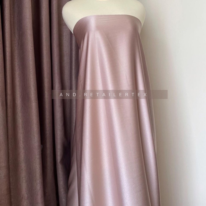 Kain satin Maxmara Pure Original 100% warna Latte