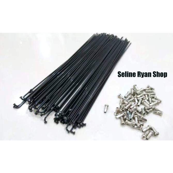 Jari - Jari / Ruji / Spoke Sepeda Stainless 27.5" 14G per 72pc HITAM