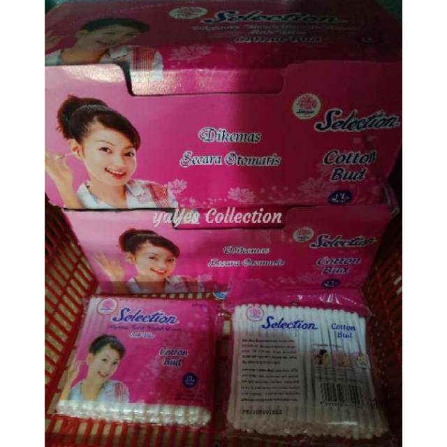 Selection 100 cotton bud buds korek kuping pembersih telinga anak coton kapas stick ulir higinis