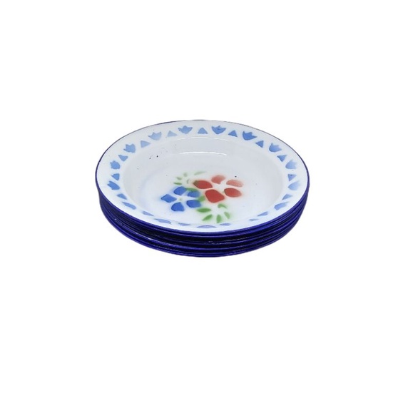 PIRING MAKAN LURIK  6 PCS PIRING LURIK PIRING ENAMEL PIRING SENG PIRING JADUL