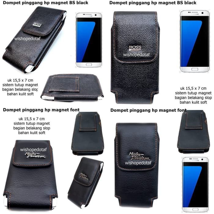 Promo dompet pinggang hp magnet black mjst