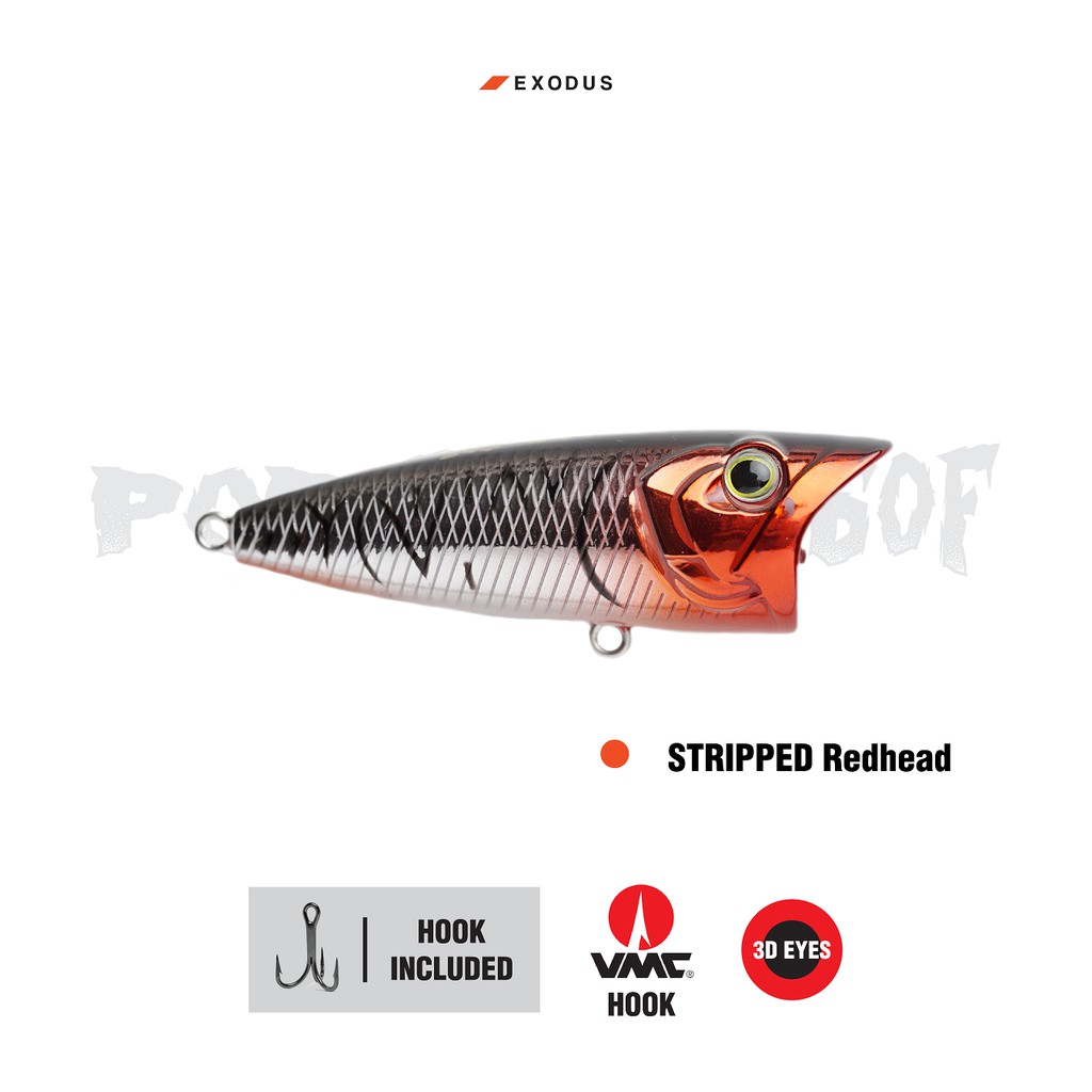 Lure Exodus Popzilla 60F - Stripped Redhead