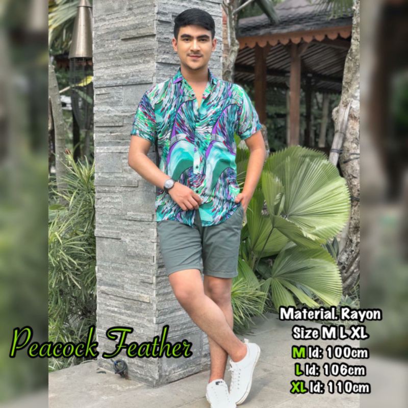 hem pria/cowok lengan pendek rayon