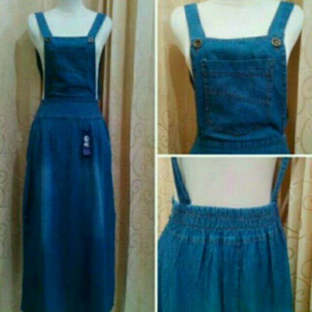 Baju overall jeans jumbo big size