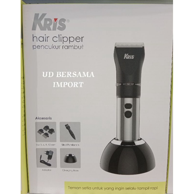 KRIS Alat Pencukur Rambut Nirkabel Dengan Charging Base/Hair Clipper