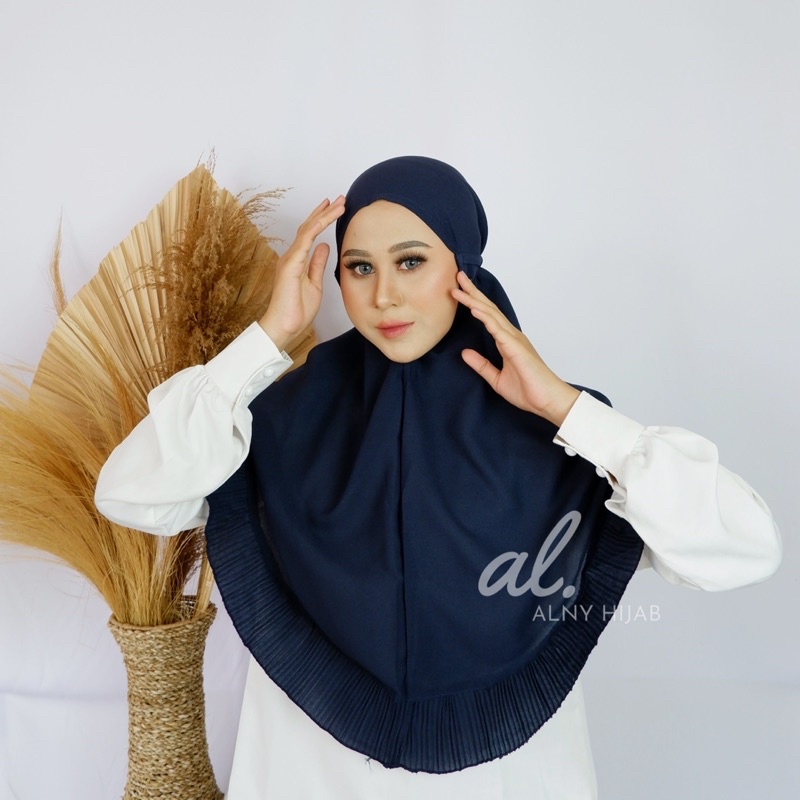 Alny Hijab - Bergo Tali Maryam Plisket Diamond Premium