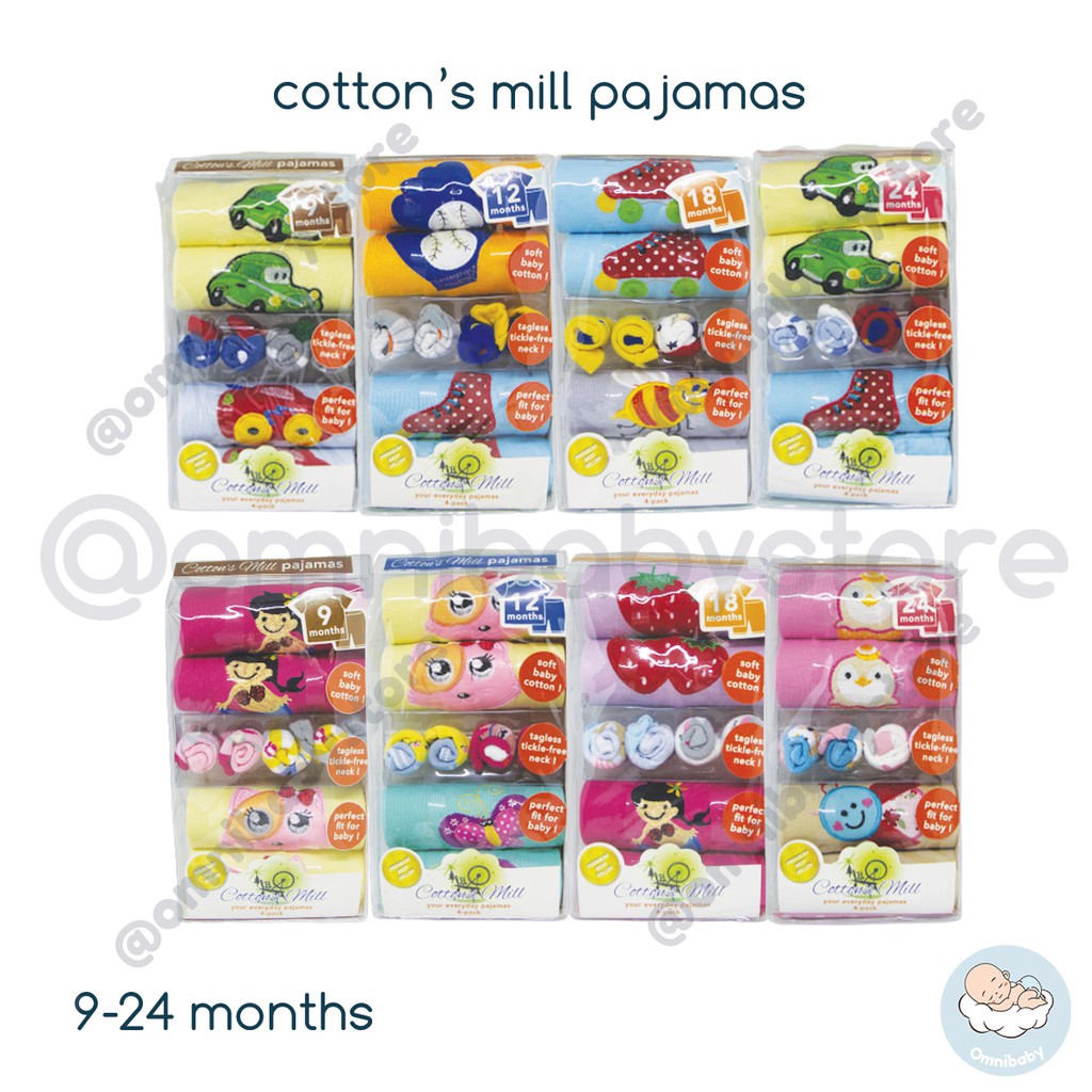 cotton's mill pajamas bayi laki-laki/ bayi perempuan(SNI)