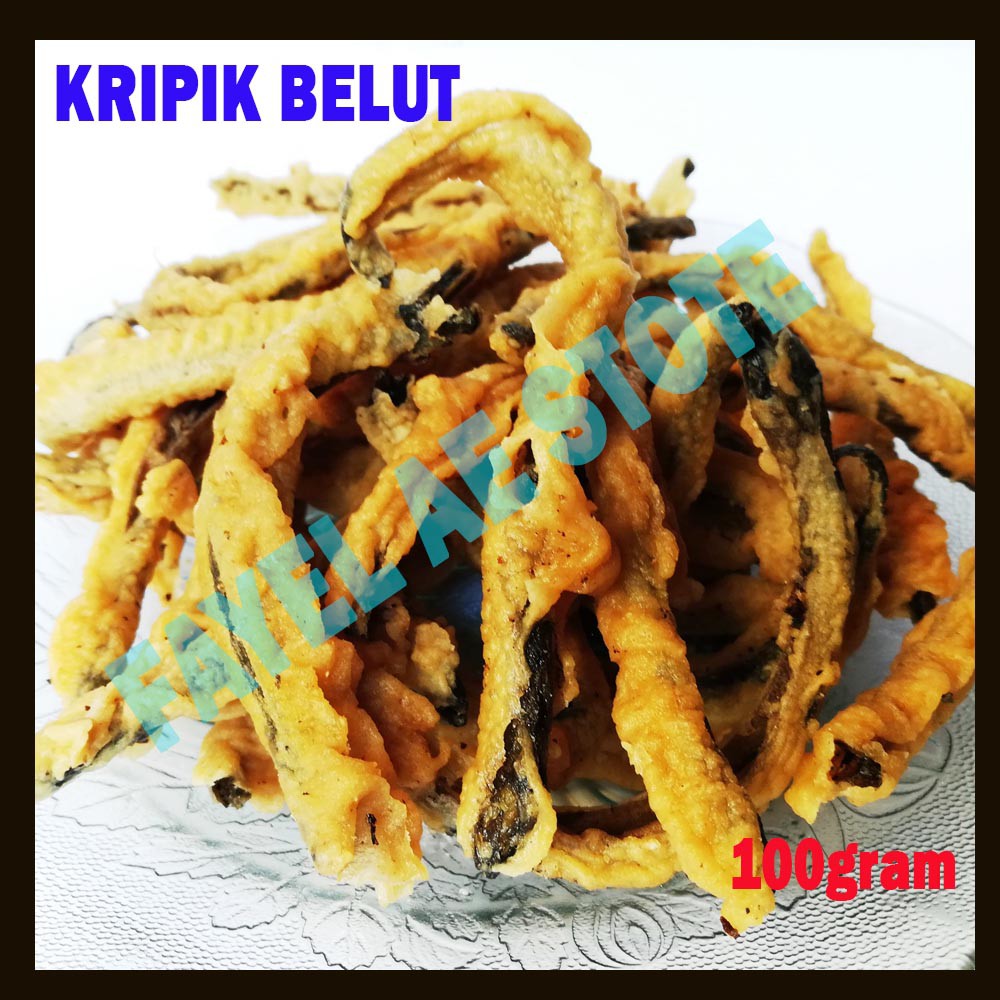 

(200grm) Kripik Belut Keripik Belut Madiun Gurih Renyah Camilan Kripik Makanan Siap Makan