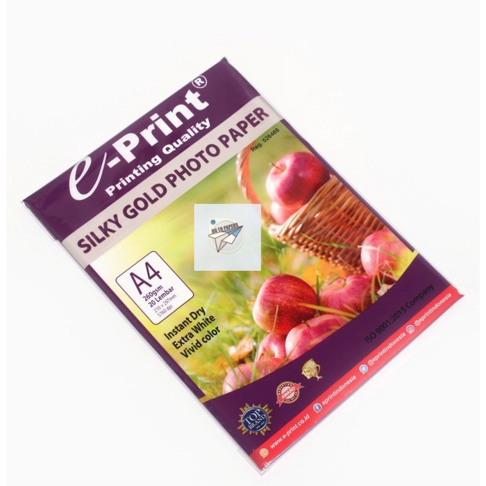 

Eprint Photo Paper - Silky Gold Paper Premium A4 260 Gsm 20 Sheets