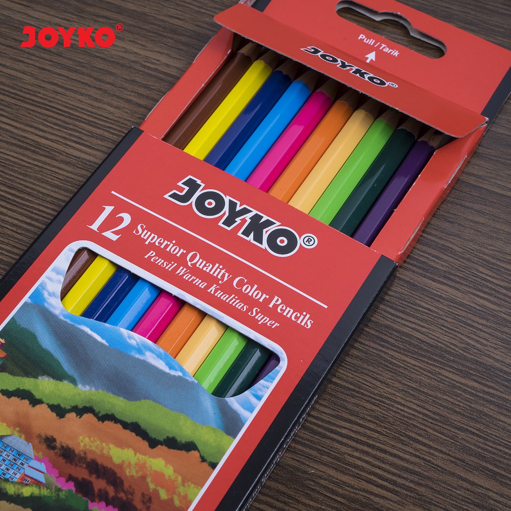 Joyko Pensil Warna Isi Tebal Jumbo Lead Color Pencils Hexagonal Grip-5