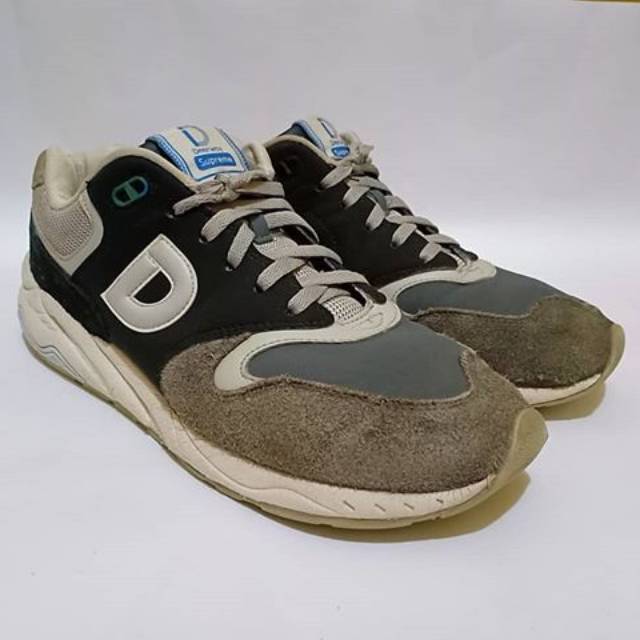 SEPATU DEERWAY x SUPREME HITAM ABU PUTIH SIZE 41 SEPATU LANGKA BOS
