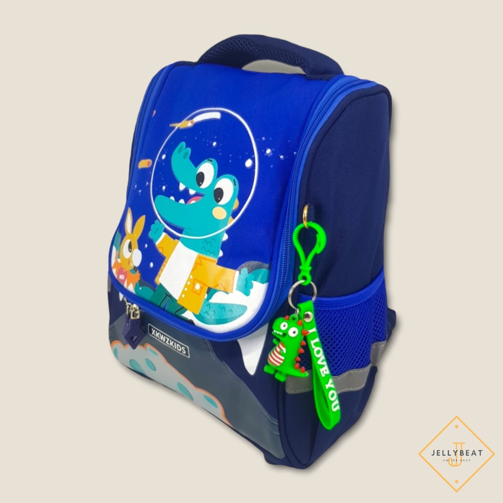 TAS RANSEL 3D ANAK 13 INCH KARAKTER CROCO BLUE