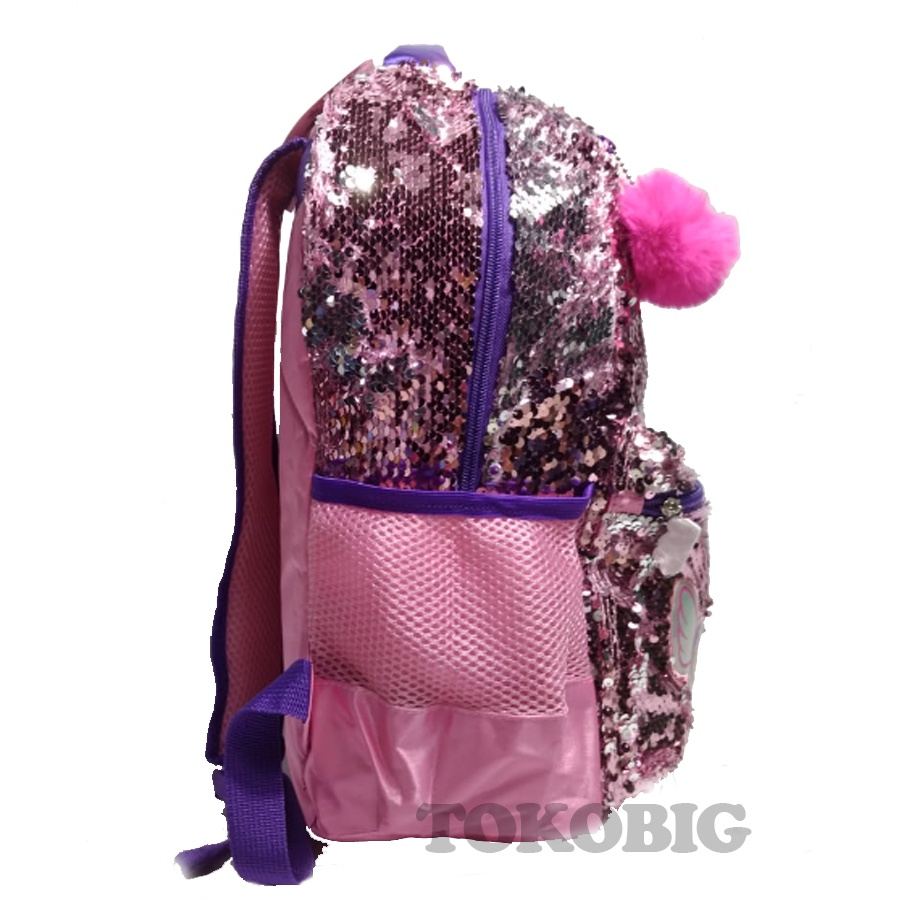 LOL SRPRSE Tas Backpack Sequin Tas Sekolah Anak Perempuan