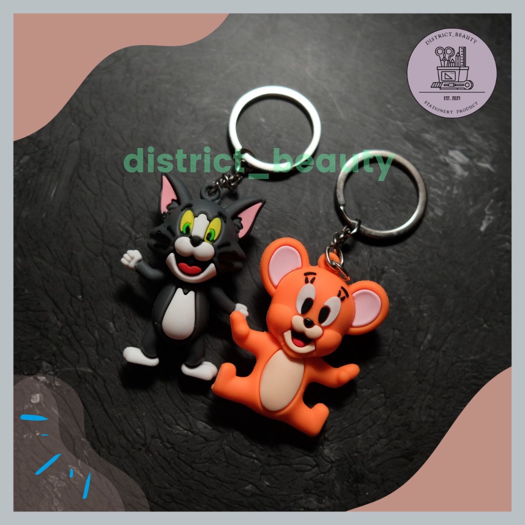 GANTUNGAN KUNCI TOM AND JERRY KEYCHAIN KARTUN ANAK GANTUNGAN KUNCI LUCU MURAH IDE SOUVENIR HADIAH