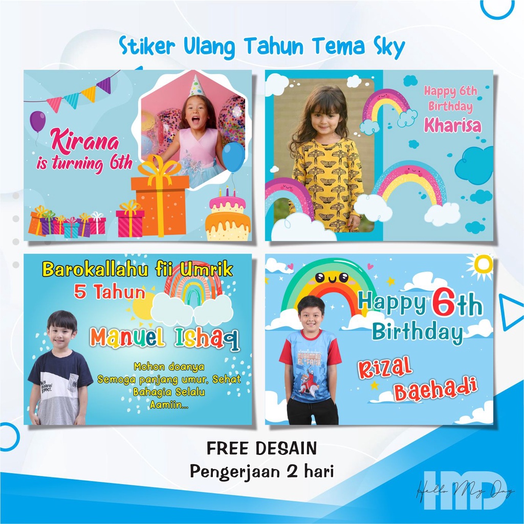 

Sticker Birthday Stiker Ulang Tahun Custom Stiker Ultah