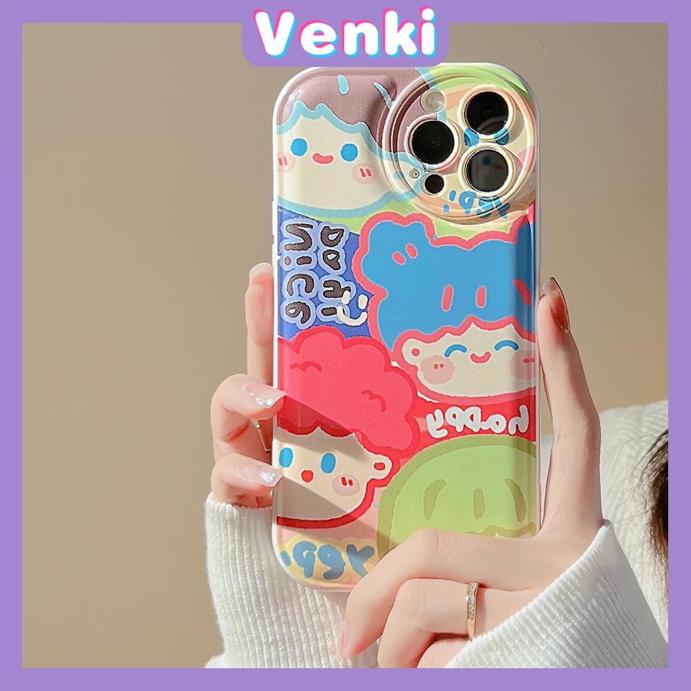 iPhone Case Silicone Soft Case Airbag Shockproof Protection Camera Couple Case Graffiti Boy Girl Cartoon Cute Compatible For iPhone 11 Pro Max 13 Pro Max 12 Pro Max 7Plus xr XS Max